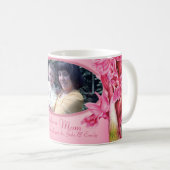 素晴らしいママピンクのランの花の芸術 コーヒーマグカップ (正面右)