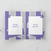 素晴らしいママ誕生日ウィズパープルカード カード (内部)