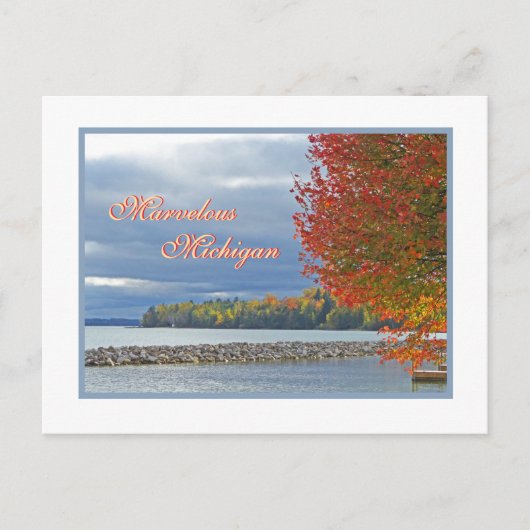 素晴らしいミシガン/秋の色 ポストカード (正面)