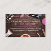 素晴らしいメイクアップアーティストウッドデスク名刺 名刺 (裏面)