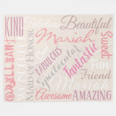 素晴らしいメイド・オブ・オーナー(花嫁付き添い人)パーソナライズ素晴らしい言葉 フリースブランケット (正面(横))