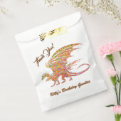 素晴らしいモザイクのドラゴンありがとう名前の好意 フェイバーバッグ (封をした状態)