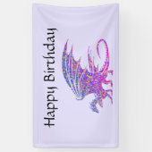 素晴らしいモザイクのドラゴンパープル名 横断幕 (縦)