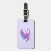 素晴らしいモザイクドラゴンパープル ラゲッジタグ (正面縦)