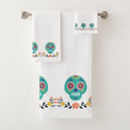 素晴らしいモダンキャンディスカルブルーピンクホワイト バスタオルセット