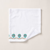 素晴らしいモダンキャンディスカルブルーピンクホワイト バスタオルセット (ウォッシュタオル)