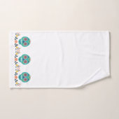 素晴らしいモダンキャンディスカルブルーピンクホワイト バスタオルセット (ハンドタオル)