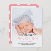 素晴らしいモダン誕生の発表 案内ポストカード (正面/裏面)