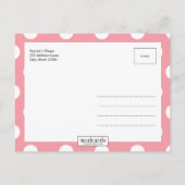 素晴らしいモダン誕生の発表 案内ポストカード (裏面)