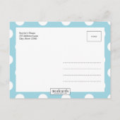 素晴らしいモダン誕生の発表 案内ポストカード (裏面)