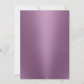素晴らしいモダン50パープルガール50誕生日 招待状 (裏面)