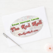 素晴らしいモール「HOLIDAYS」オーバルシール（4枚） 楕円形シール (封筒)