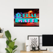 素晴らしいモール「MIAMI: Nights」 20" x 28"ポスター ポスター (ホームオフィス)