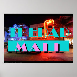 素晴らしいモール「MIAMI: Nights」 20" x 28"ポスター ポスター