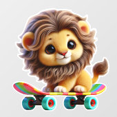 素晴らしいライオンオン転がア ウィンドウサイン (シート)