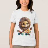 素晴らしいライオンオン転がア トライブレンドＴシャツ (正面)