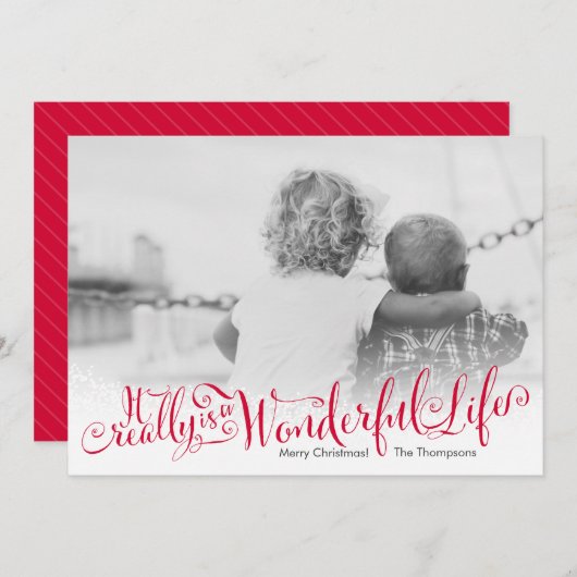 素晴らしいライフスクリプト休日のフォトカード シーズンカード (正面/裏面)