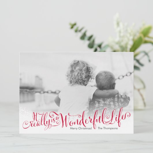 素晴らしいライフスクリプト休日のフォトカード シーズンカード (スタンド正面)