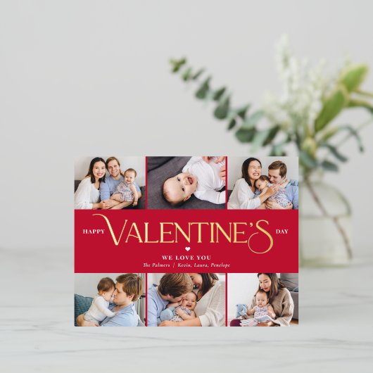 素晴らしいライフフォイルのバレンタインデーのはがき 箔シーズンポストカード (立ち正面)