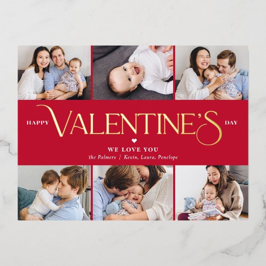 素晴らしいライフフォイルのバレンタインデーのはがき 箔シーズンポストカード (正面)