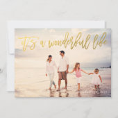 素晴らしいライフフォイルフェイクホリディフォトカード シーズンカード (正面)