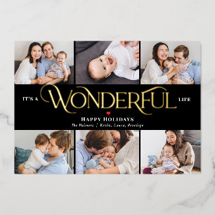 素晴らしいライフフォイルホリデーカードクリスマスカード 箔シーズンカード