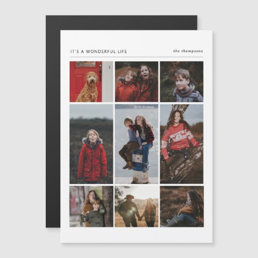 素晴らしいライフムライトフォトホリデーマグネットカード マグネット招待状 (正面/裏面)
