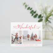 素晴らしいライフレッドスクリプトクリスマス ポストカード (スタンド正面)