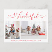 素晴らしいライフレッドスクリプトクリスマス ポストカード (正面)