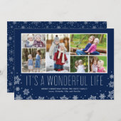 素晴らしいライフ数々の・フォト・ホリデー・カード シーズンカード (正面/裏面)