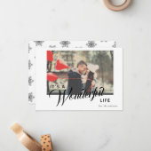 素晴らしいライフ・ホリデー・フォト・カードだ ノートカード (正面/裏面インサイチュ)