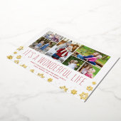 素晴らしいライフMultiPhoto Foilホリデーカード 箔シーズンカード (回転した状態)