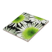 素晴らしいライムグリーンのダリアのプリント タイル (側面)