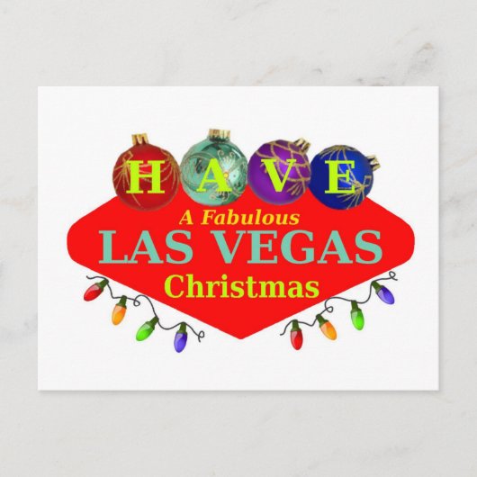 素晴らしいラスベガスのクリスマスポストカードを持っている シーズンポストカード (正面)