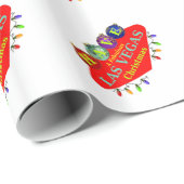 素晴らしいラスベガスのクリスマスラッピング紙を持つ ラッピングペーパー (ロールコーナー)