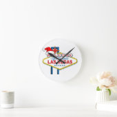 素晴らしいラスベガスクリスマスへようこそ ラウンド壁時計 (ホーム)