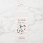 素晴らしいリストのおもしろい諺のクリスマスのボトルのギフトのラベル ボトルネックタグ (正面)