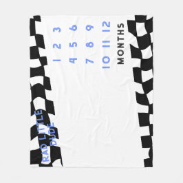 "素晴らしいリトルデューデ"チェックマイルストーンフリースブランケット フリースブランケット