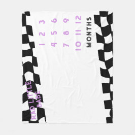 "素晴らしいリトルバベ"チェックマイルストーンフリースブランケット フリースブランケット