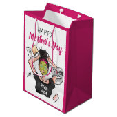 素晴らしいリラックス母の休日 ミディアムペーパーバッグ (裏面アングル)