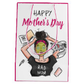 素晴らしいリラックス母の休日 ミディアムペーパーバッグ (裏面)