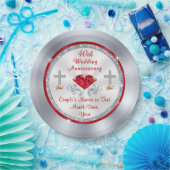 素晴らしいルビーの第40結婚記念日のアイディア ペーパープレート (パーティー)