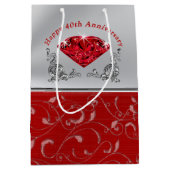 素晴らしいルビー第40記念日のギフトバッグ ミディアムペーパーバッグ (正面)