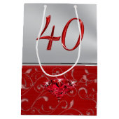 素晴らしいルビー第40記念日のギフトバッグ ミディアムペーパーバッグ (裏面)