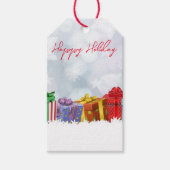 素晴らしいレインボークリスマスプレゼント ギフトタグ (正面)