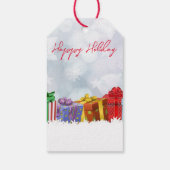 素晴らしいレインボークリスマスプレゼント ギフトタグ (裏面)