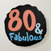 素晴らしいレトロ誕生日 ラウンドクッション (裏面)