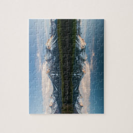 素晴らしいロッキー山脈の反射の風景 ジグソーパズル