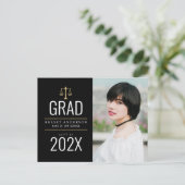 素晴らしいロースクール卒業発表 ポストカード (スタンド正面)