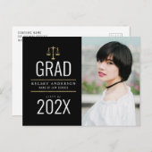 素晴らしいロースクール卒業発表 ポストカード (正面/裏面)